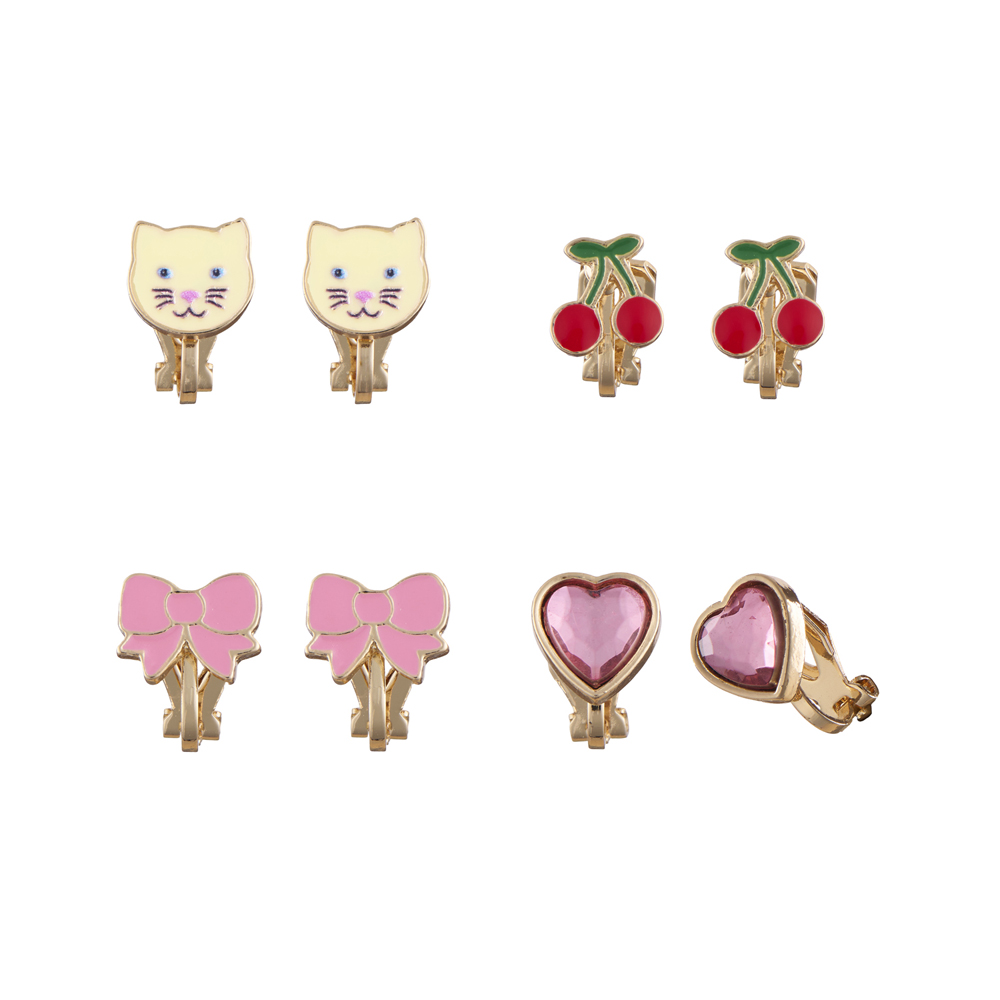Rockahula Oorring Clip- On Cute Kitten - 4 paar