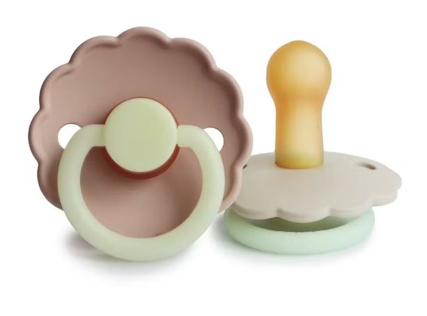 Frigg Fopspeen Daisy Night Latex Cream-Blush 6-18 maand - 2 stuks