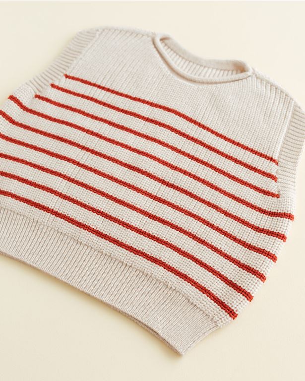 Hvid Baby Debardeur Harvey Cream-Red