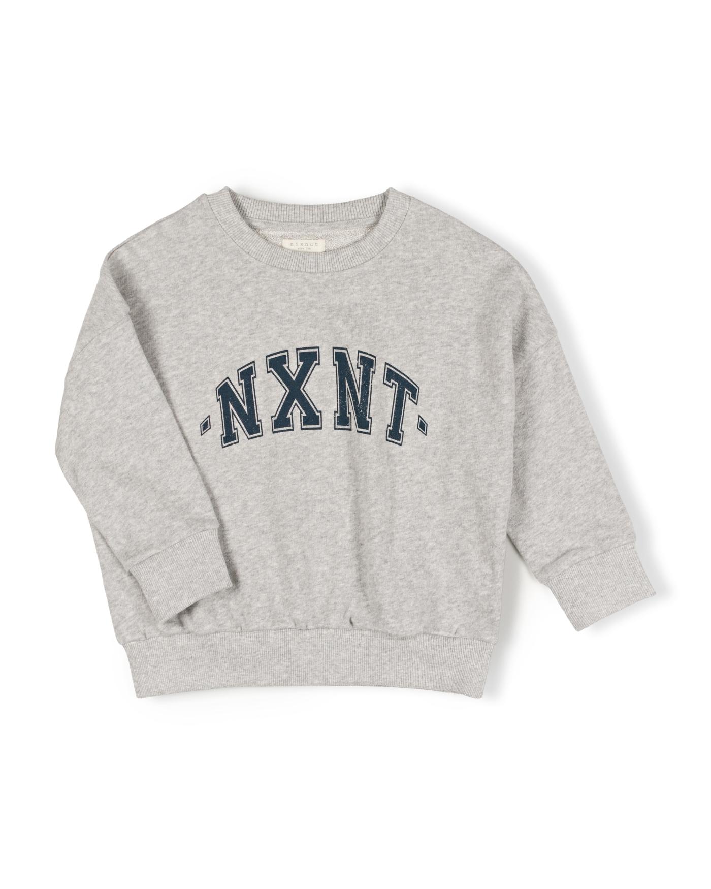 Nixnut Kids Sweater Next Logo Grey