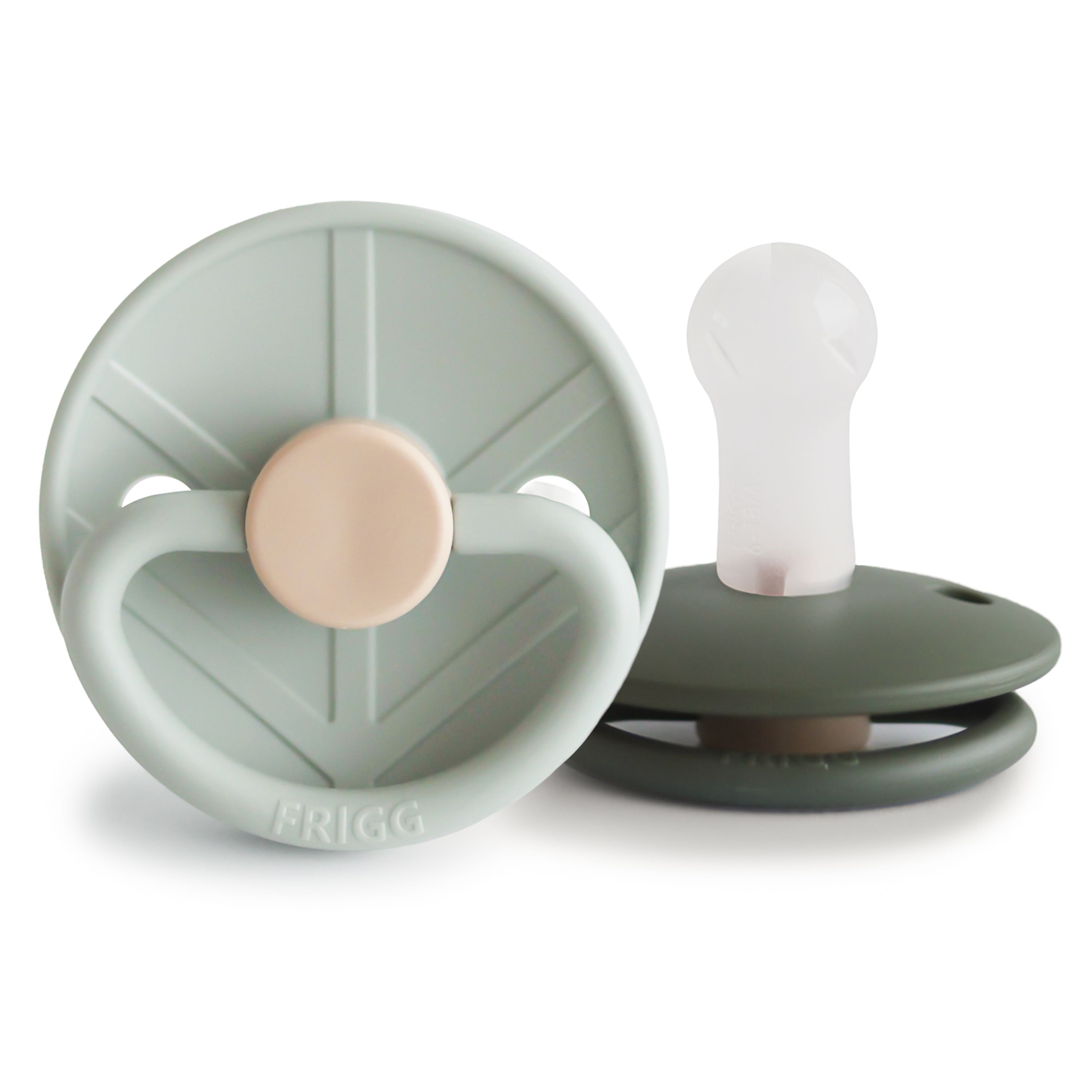 Frigg Fopspeen Little Viking Silicone Sage-Olive 6-18 maand - 2 stuks