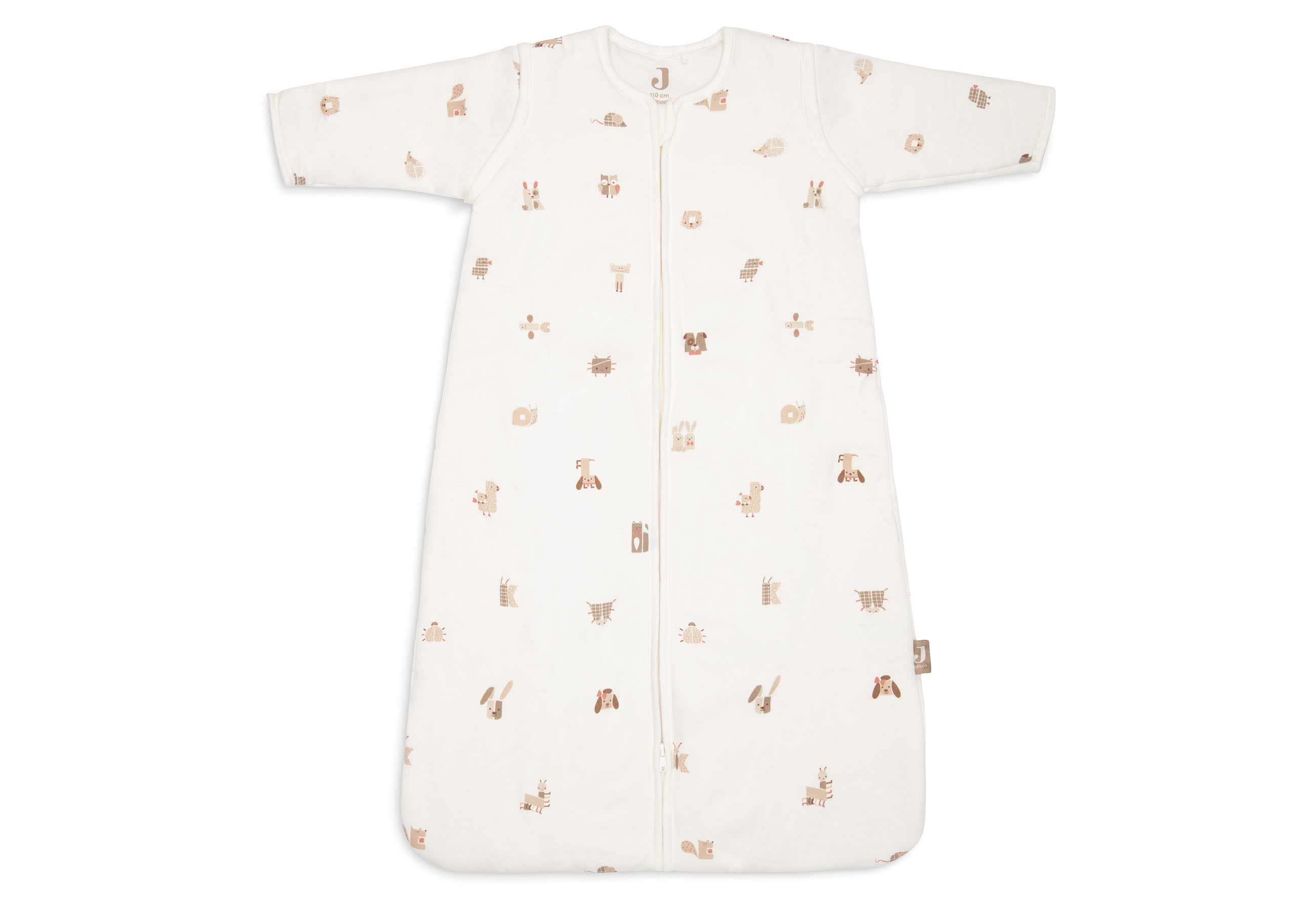 Jollein Slaapzak afritsbare Mouwen Animal Friends 110 cm