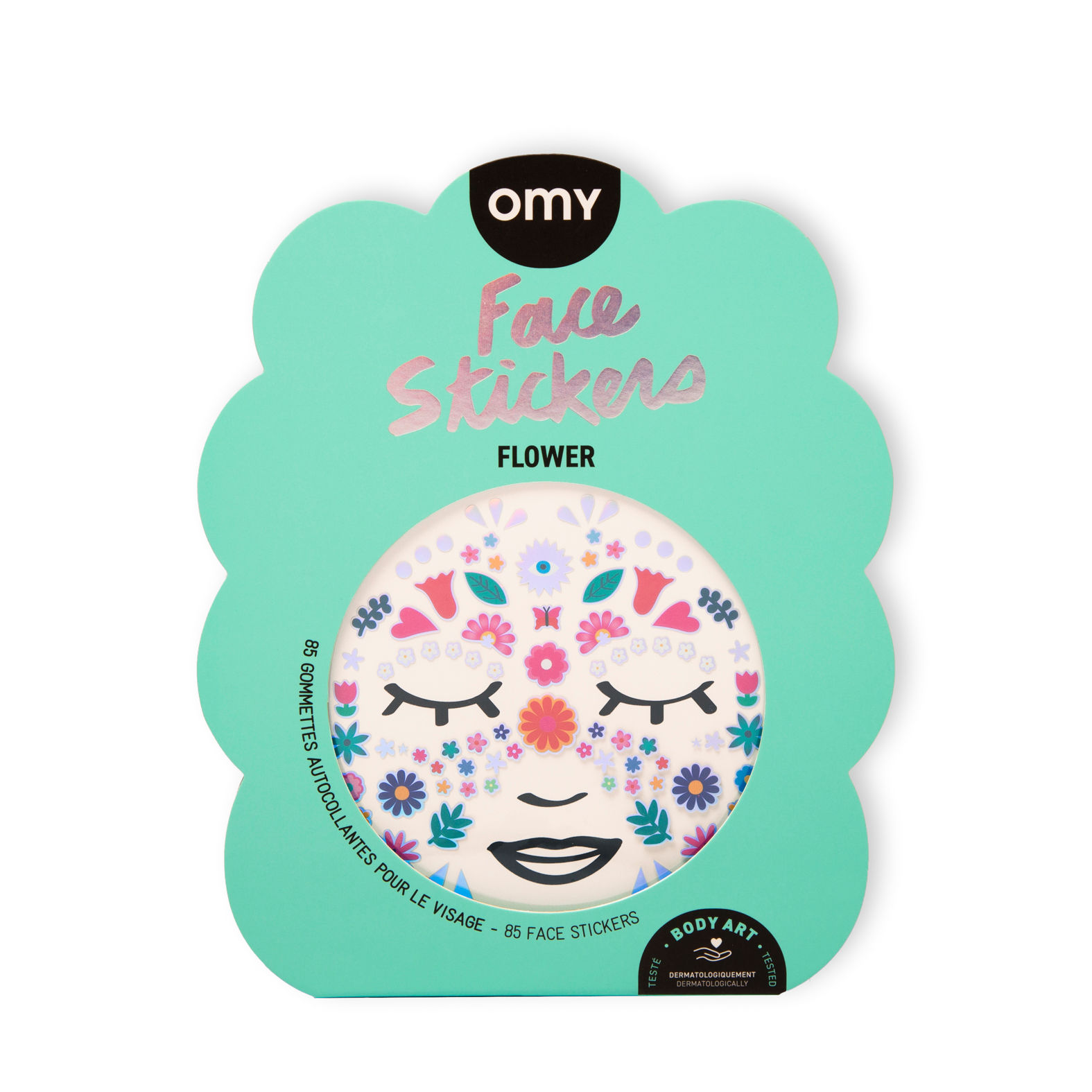 Omy Gezichtstickers Flower 85 stuks assorti - Body Art