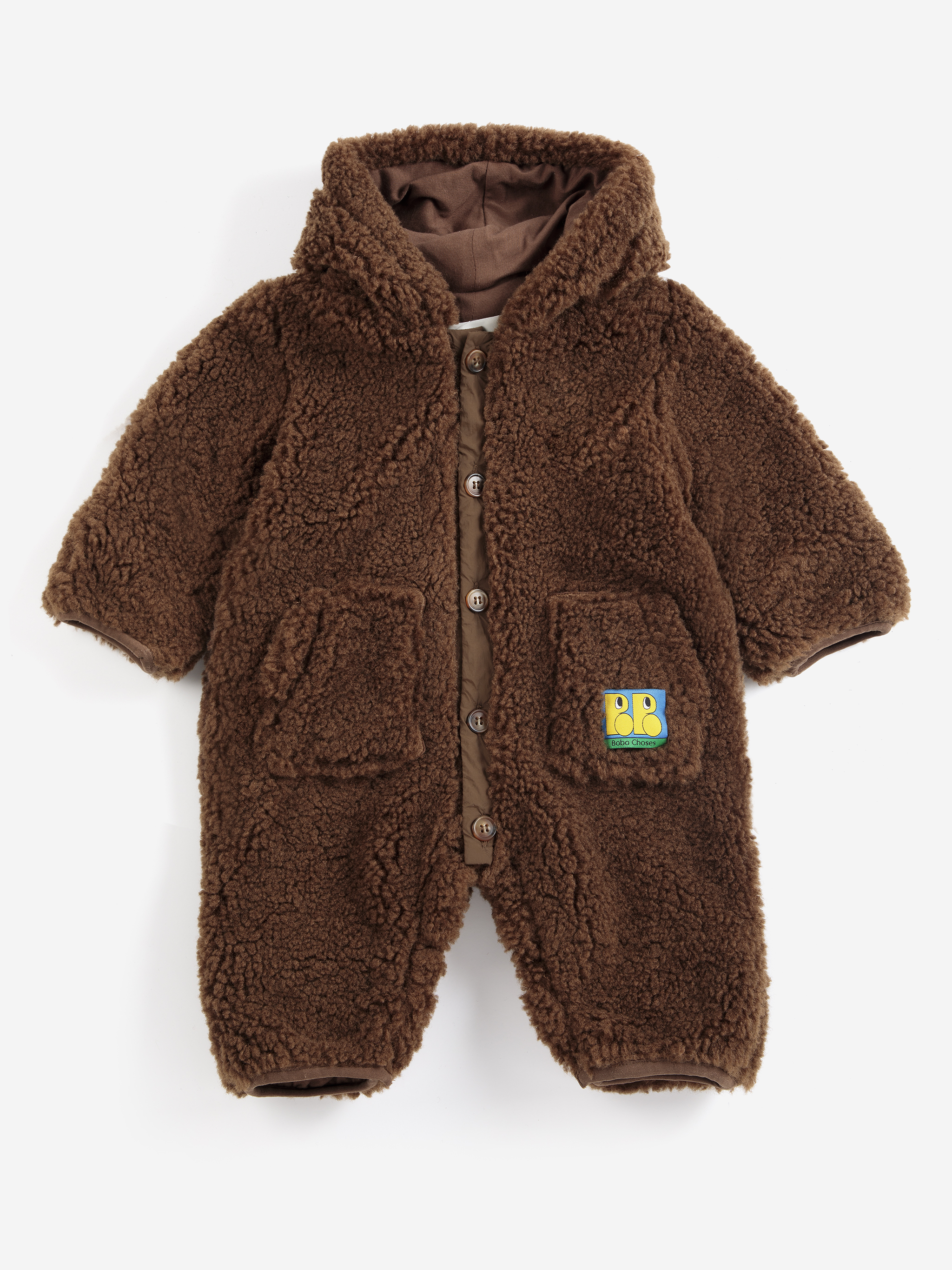 Bobo Choses Baby Onesie Schapenvacht Bruin