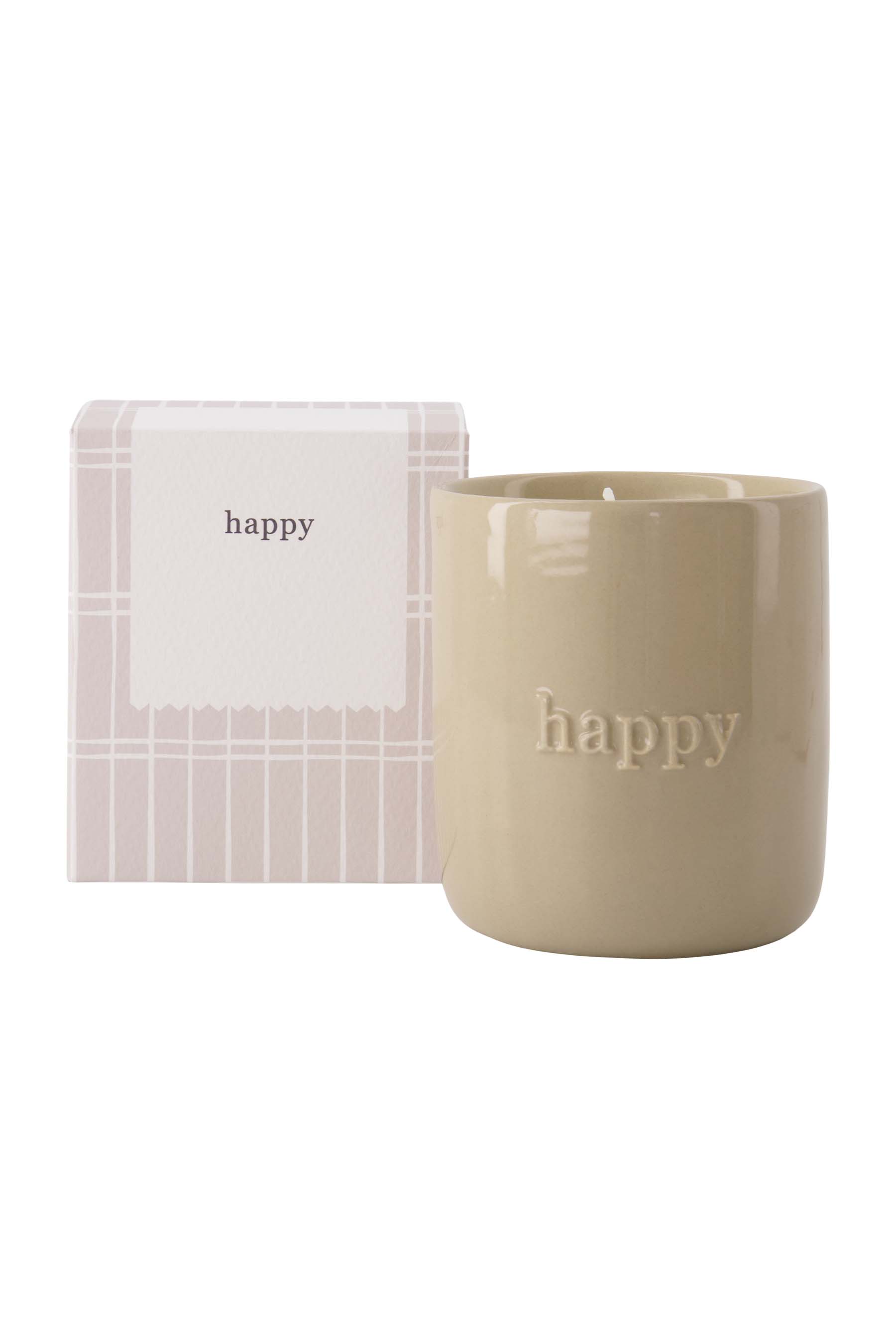Zusss Geurkaars Happy  Keramiek 8x9 cm
