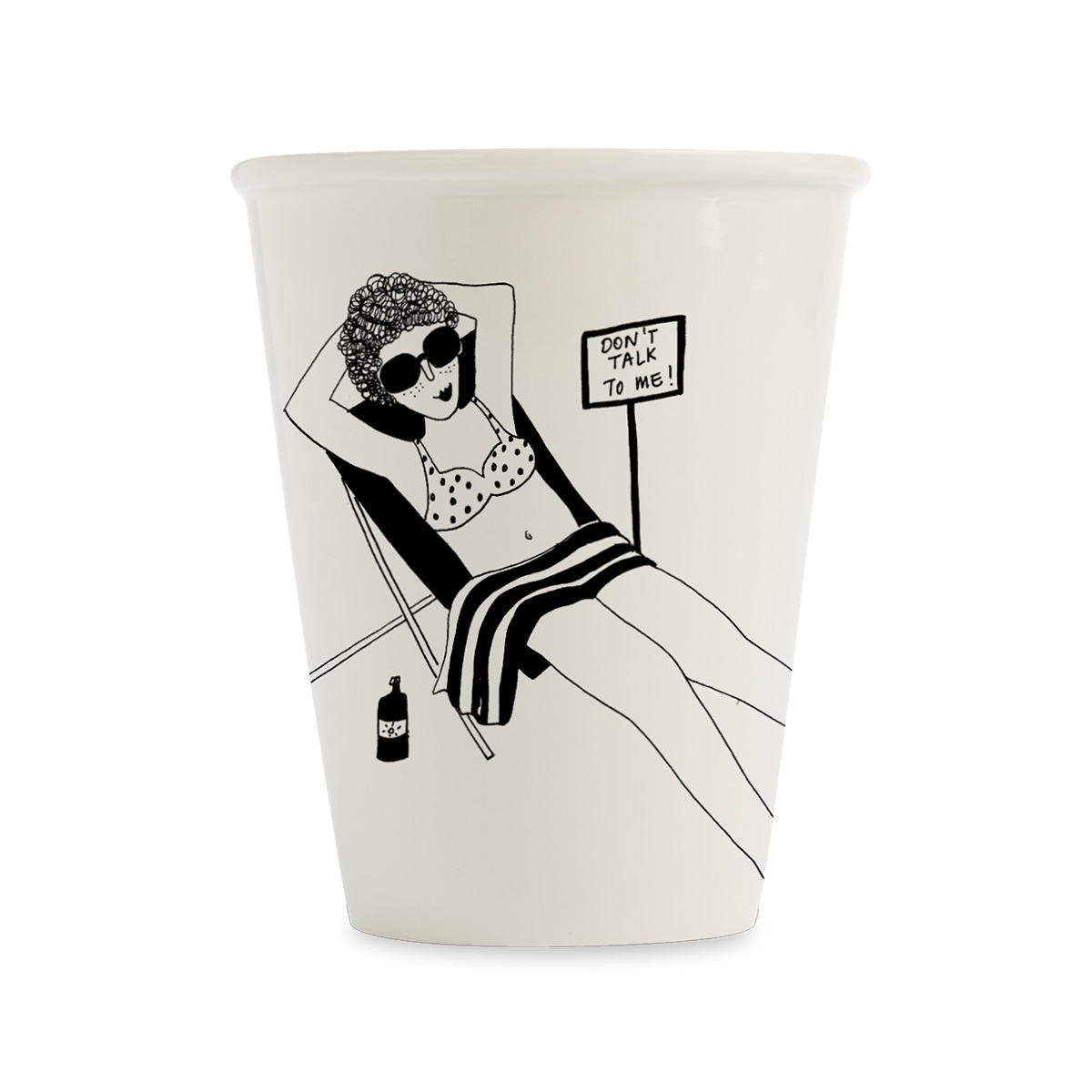 Helen B Beker Don't Talk To Me 220ml - Porselein - 8x9.5 cm