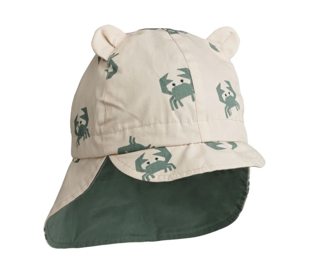 Liewood /  Gorm zonnehoedje reversible / crab sandy - peppermint - 0 M