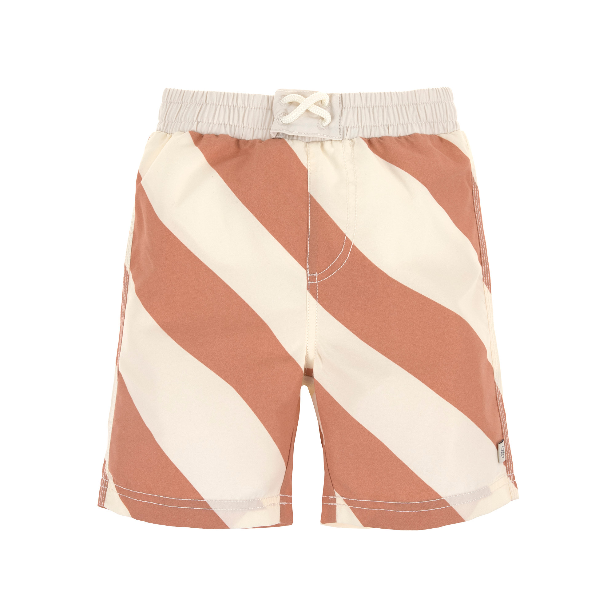 Lässig Zwemshort Stripes Clay-Sea Salt