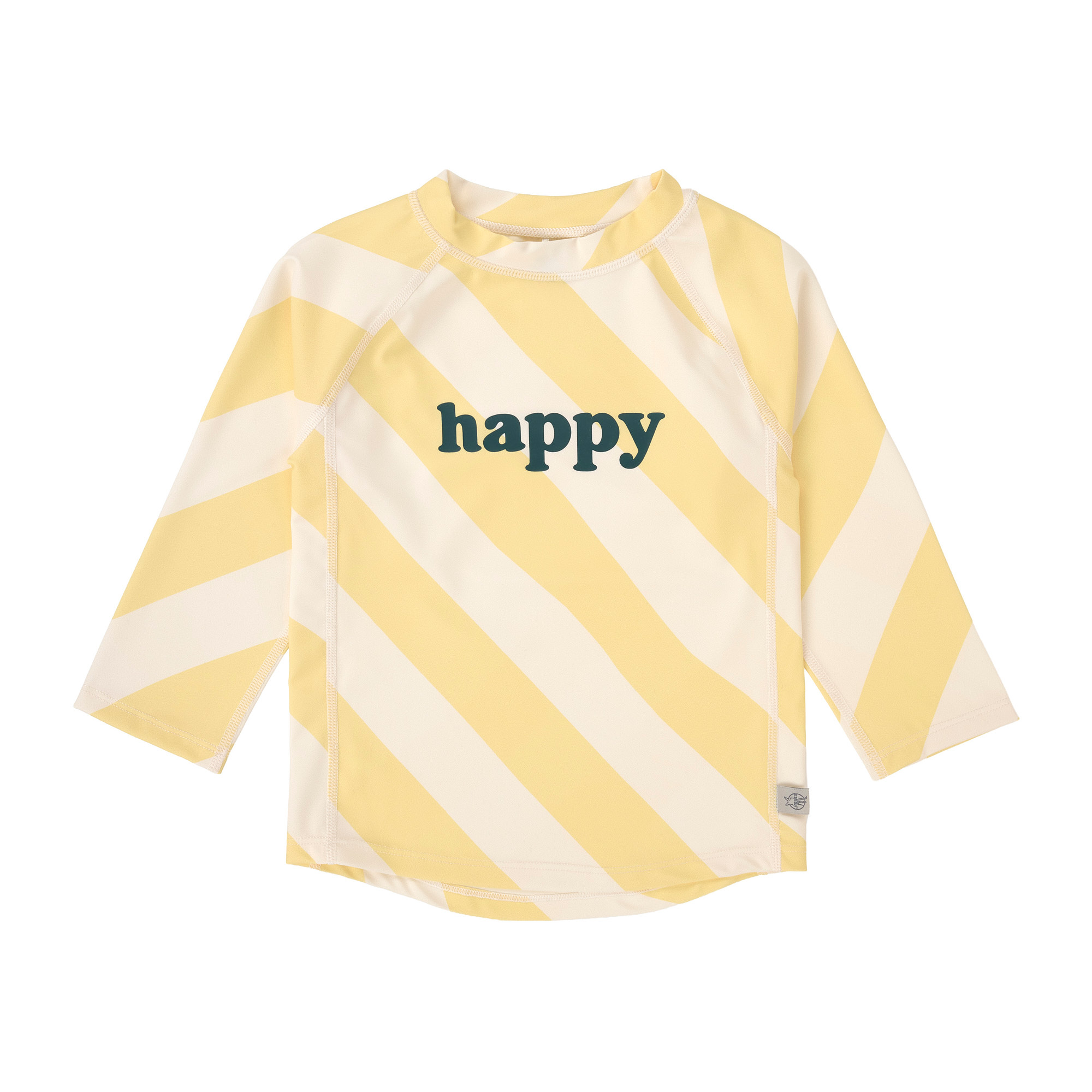 Lässig T-shirt Lm UV Rashguard Gestreept Pale Yellow-Sea Salt - 6 jaar