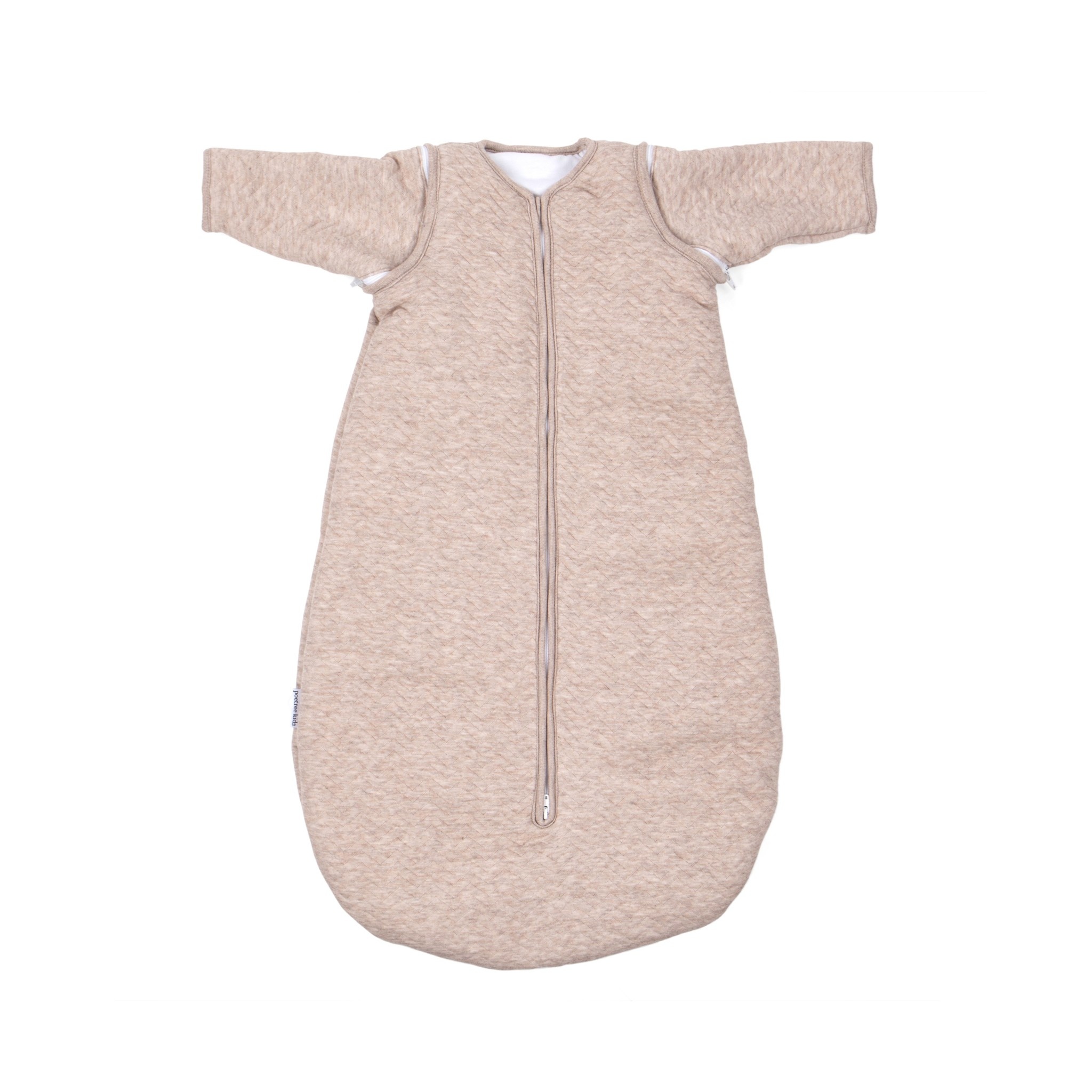 Poetree Slaapzak afritsbare Mouwen Chevron Licht Camel 90 cm