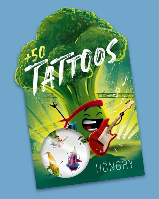 Hongry Brock-'N-Roll Tattoos - 50 Tijdelijke Tattoos  3+