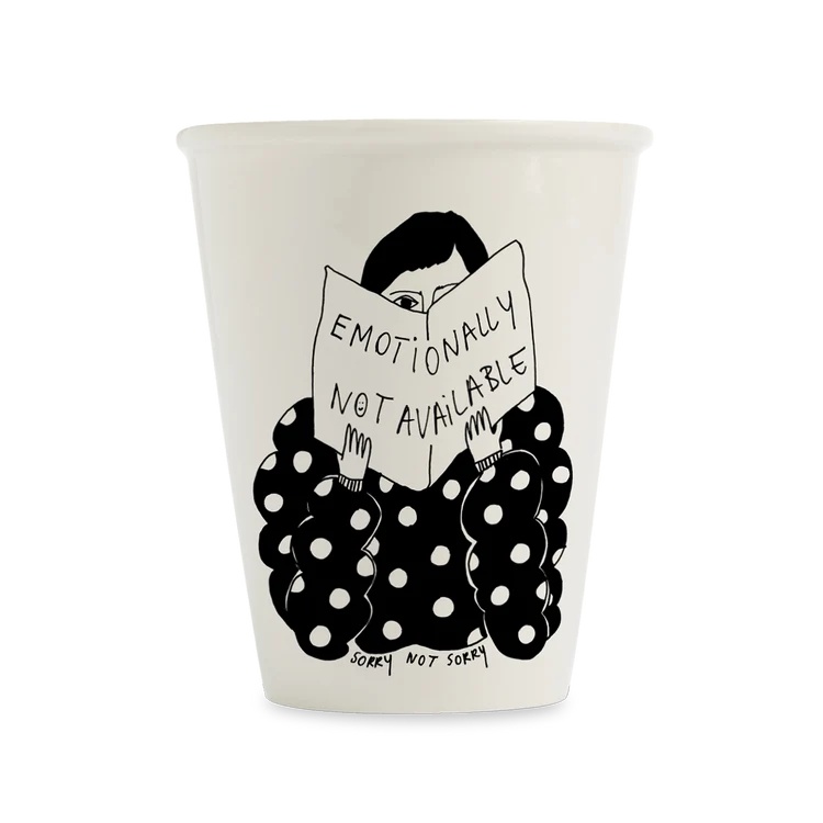 Helen B Beker Sorry Not Sorry 220ml - Porselein - 8x9.5 cm