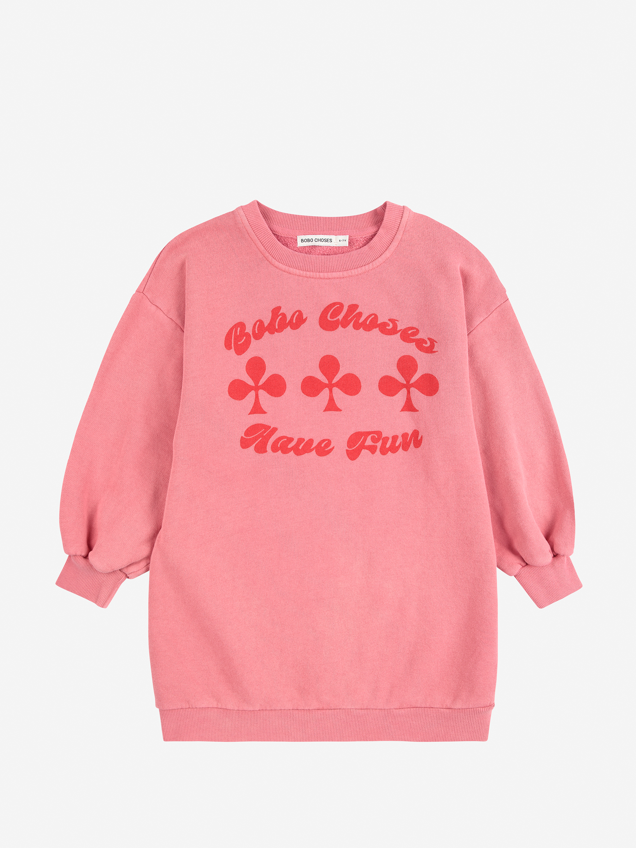 Bobo Choses Sweater Kleed Have Fun Pink