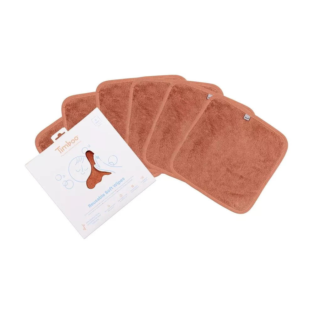 Timboo Doekjes Soft Wipes Herbruikbaar Sunrise Orange - 6 stuks