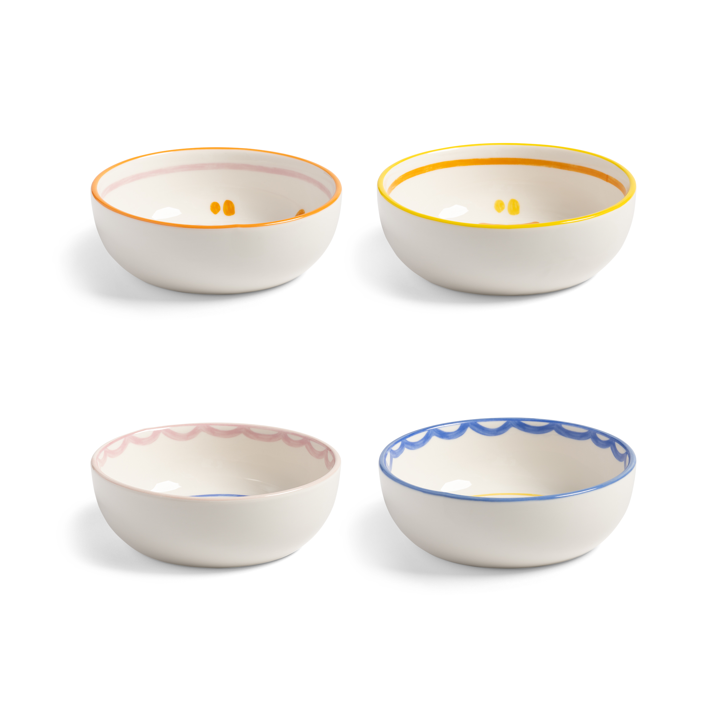 Klevering Bowl Boavista 12.5cm - Porselein - assorti - prijs per stuk