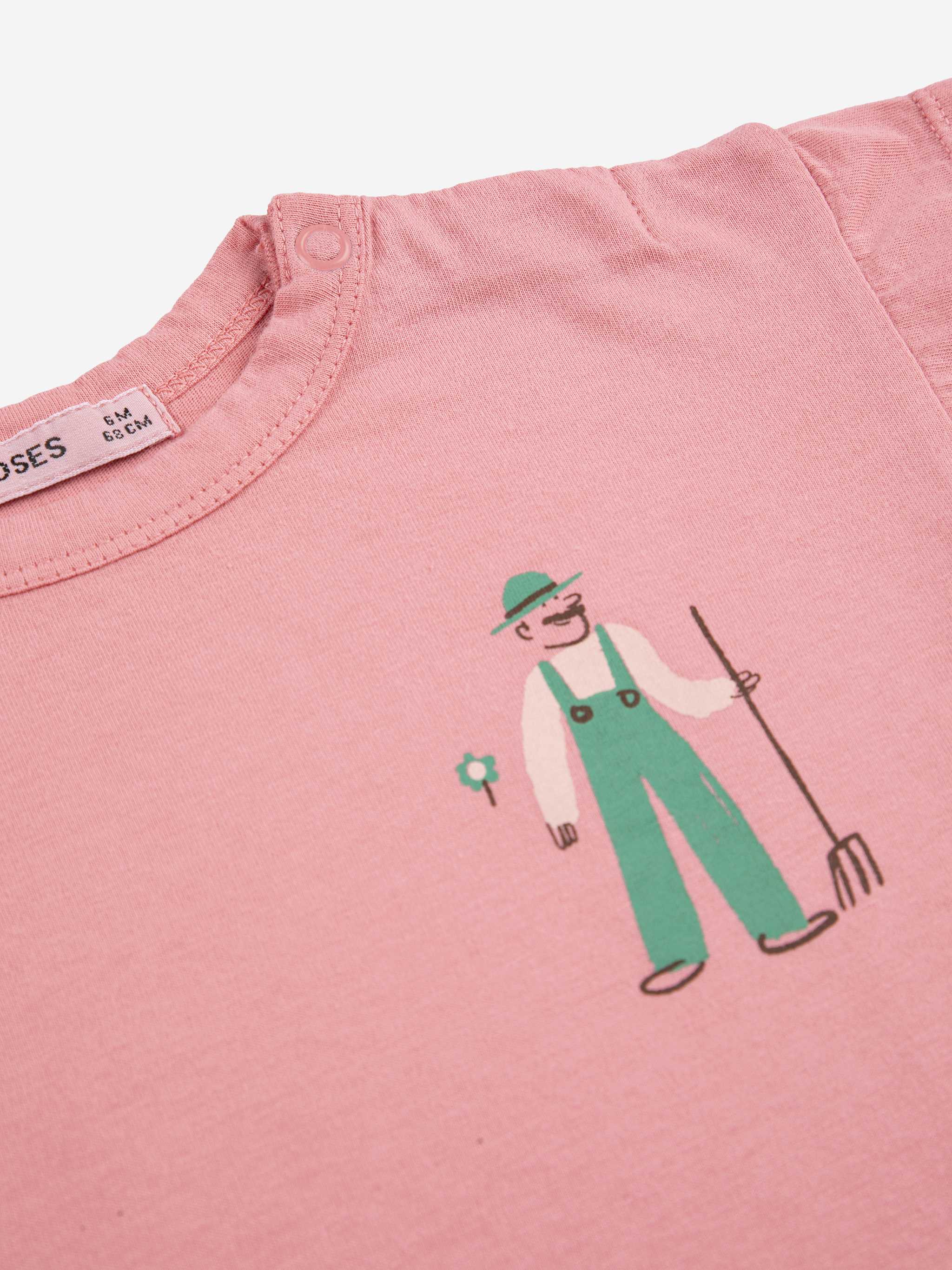 Bobo Choses Baby T-shirt Farm Adventure Pink