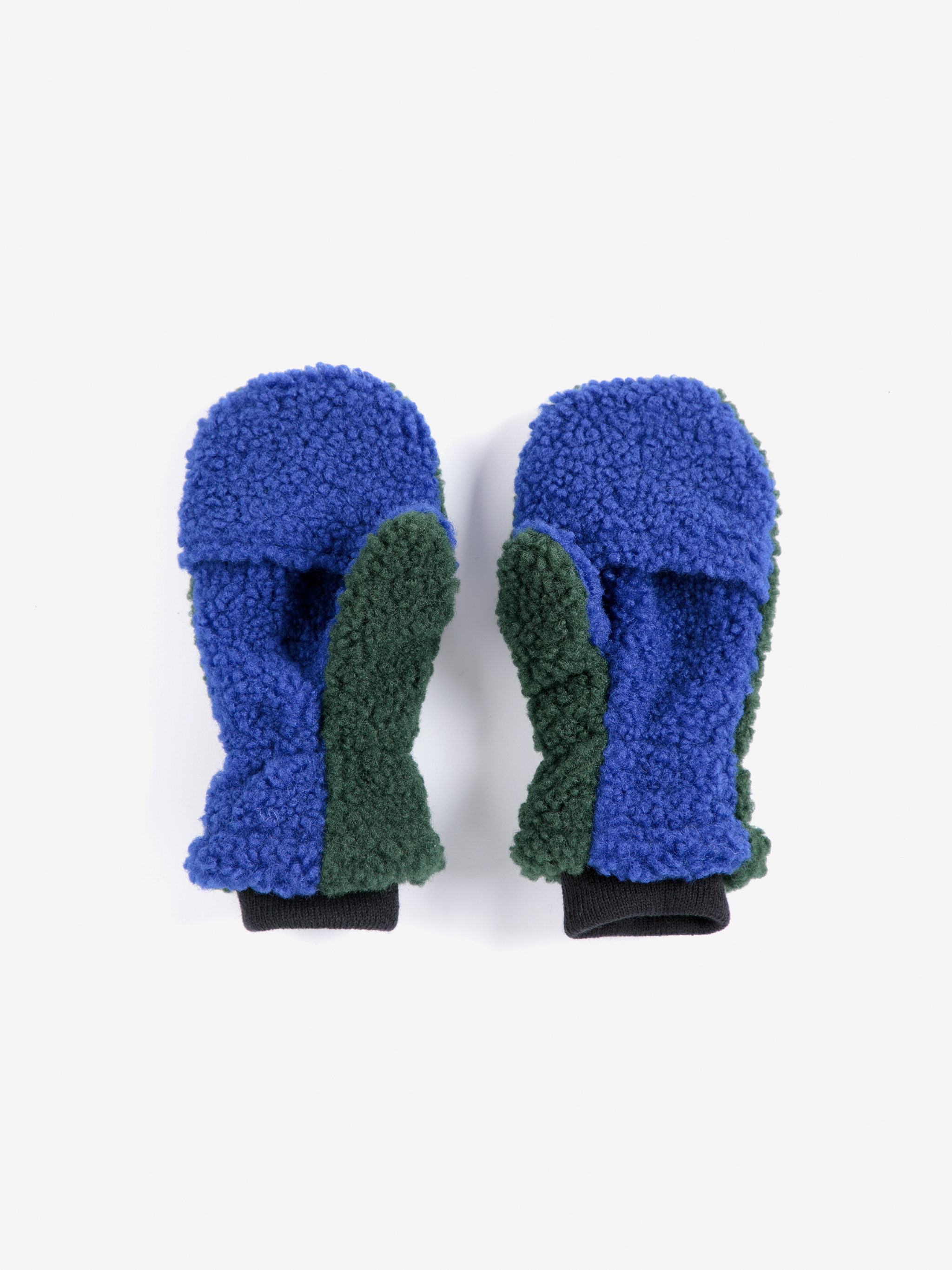 Bobo Choses Kids Wanten Color Block Sheepskin Groen-Blauw - M