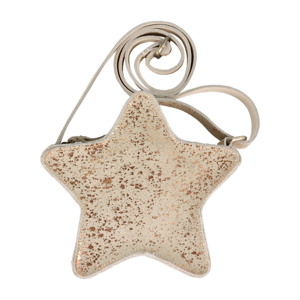 Donsje Schoudertas Roxlyn Star Cream Metallic Suede