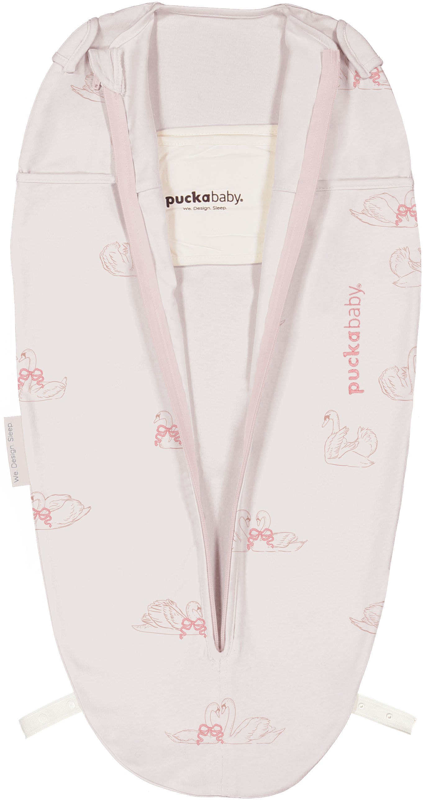 Puckababy Inbakerslaapzak Original Mini Cotton Swans 3-6 maand - Tog 0.5