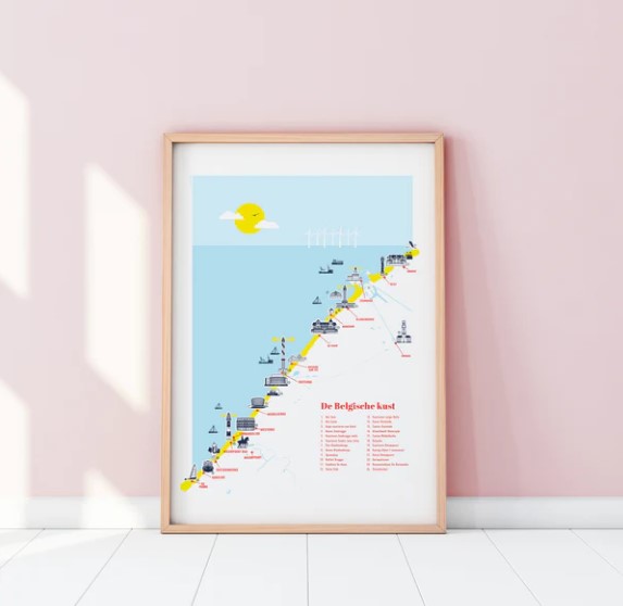 Mmmmar A3 Poster Belgische kust