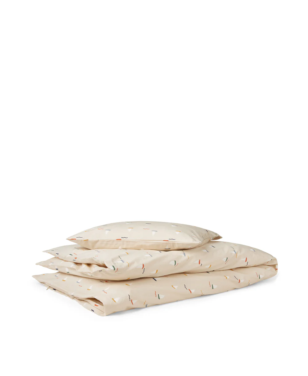 Dear April Dekbedovertrek Juno Junior Zipper Pond Boats 100x140 cm - 40x45 cm