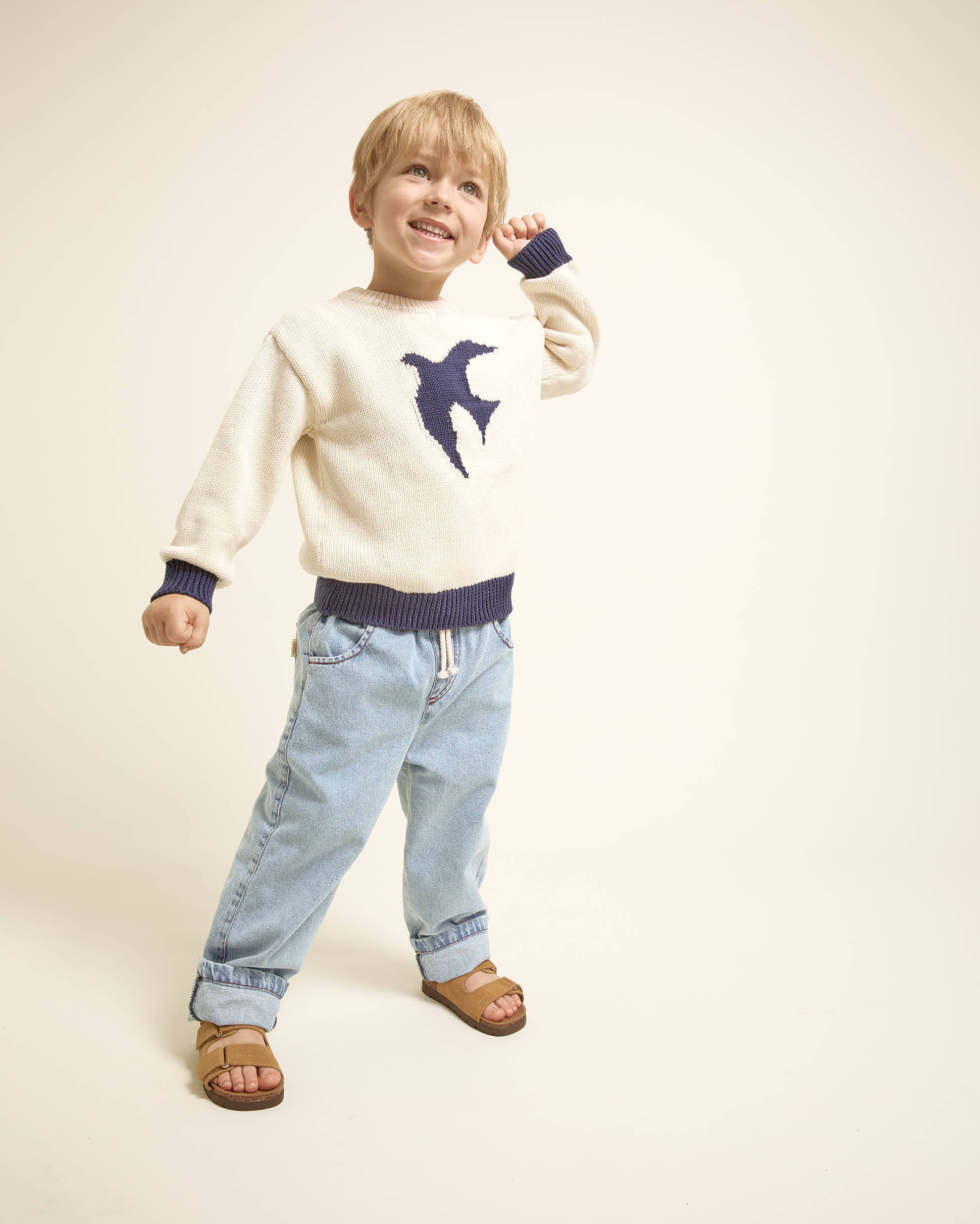 Buho Kids Broek Denim Bleach - 4 jaar