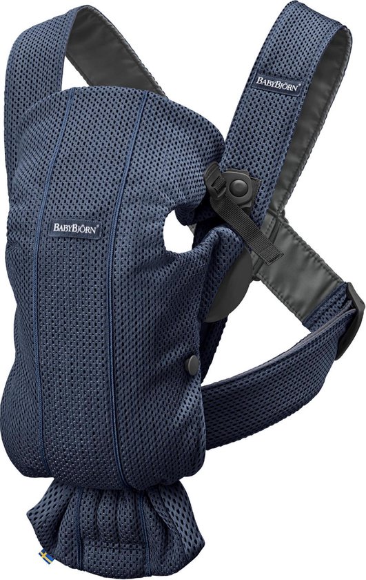 BabyBjorn Draagzak Mini 3D Mesh Donkerblauw