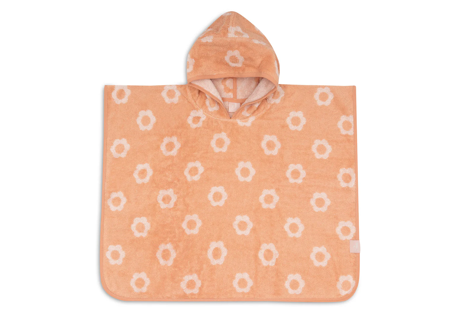 Jollein Badponcho Badstof Jacquard Flower Reversible