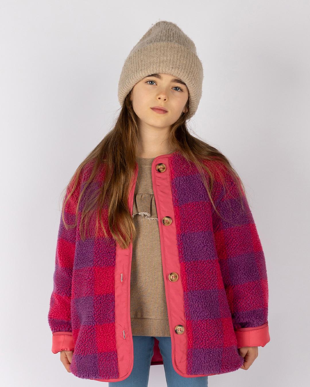 Nixnut Kids Jas Check Cherry