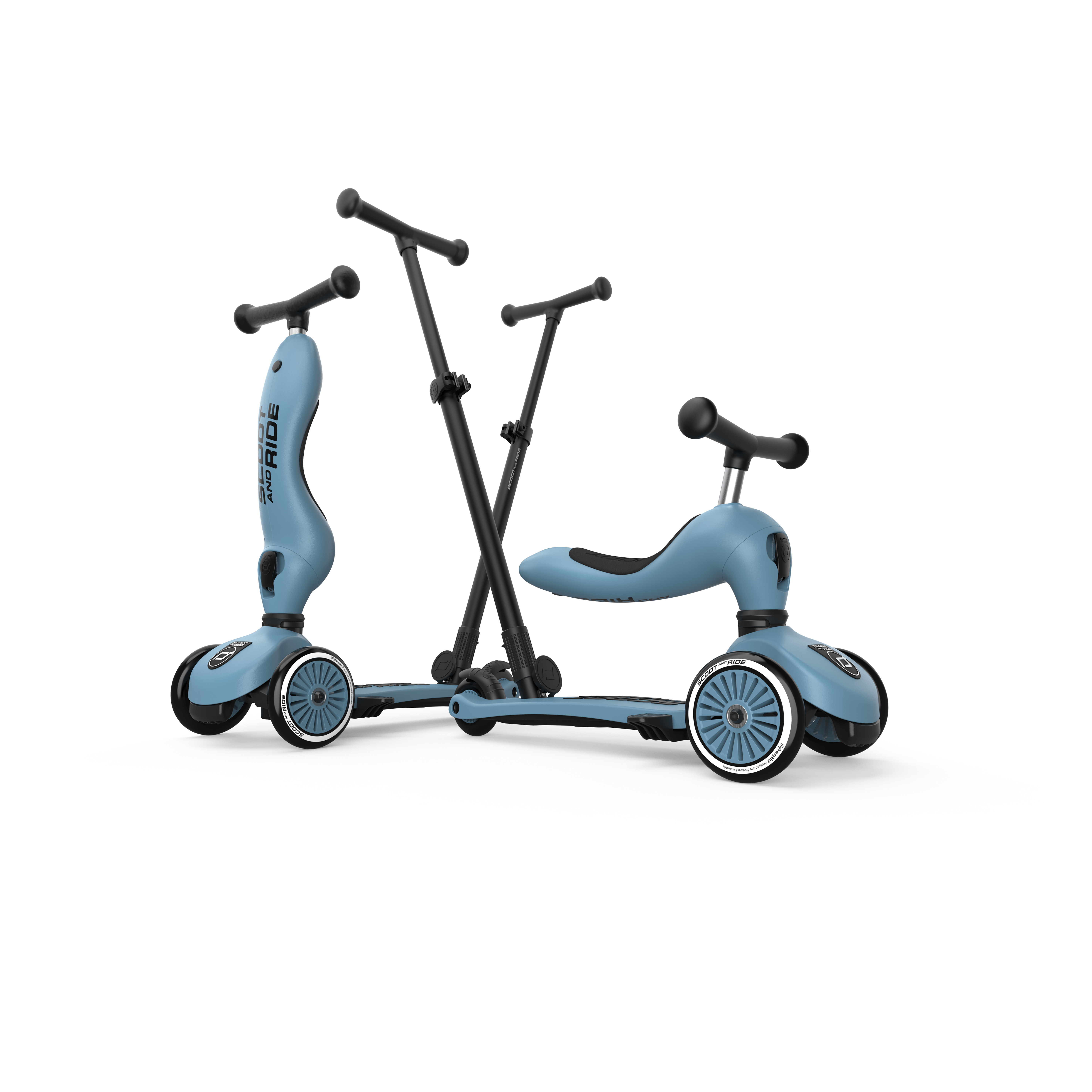 Scoot and Ride Highwaykick 1 Loopfiets-Step in 1 Push and Go Steel