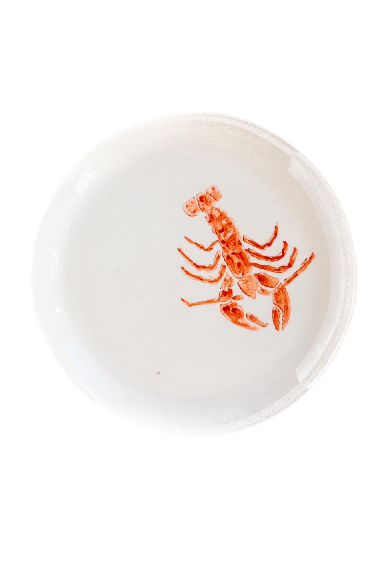 Val Pottery Foolish Plat Bord Lobster 29.5cm - Kreeft - Handgemaakt Keramiek - Hoogte 3cm