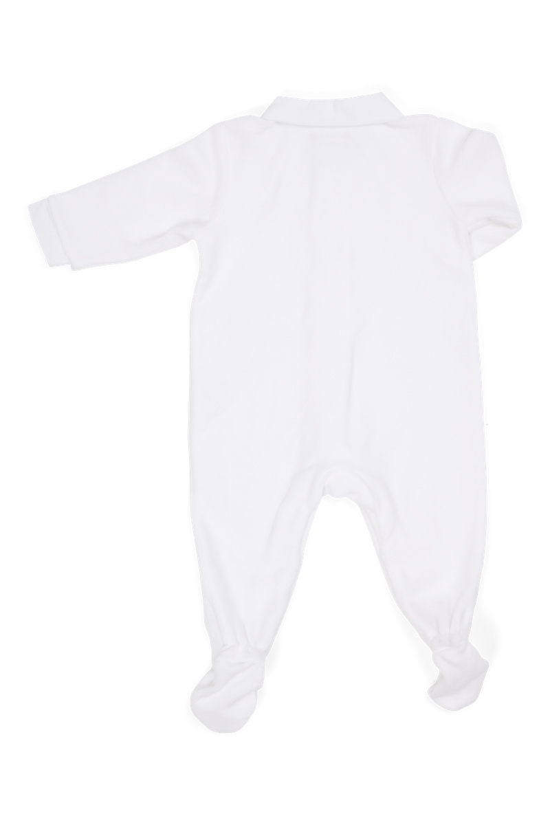 Poetree Unisex Pyjama Velours Wit - 3 maand