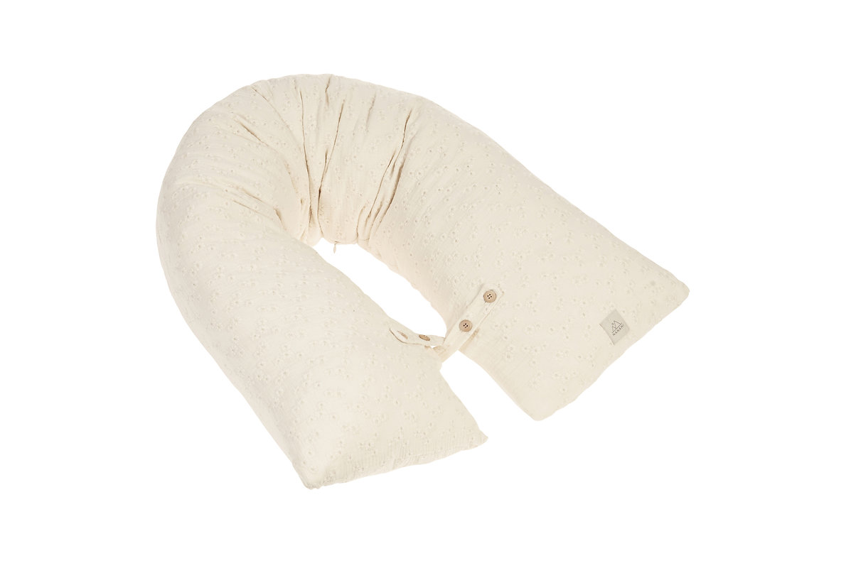 Nanami Voedingskussen Embroidery Naturel