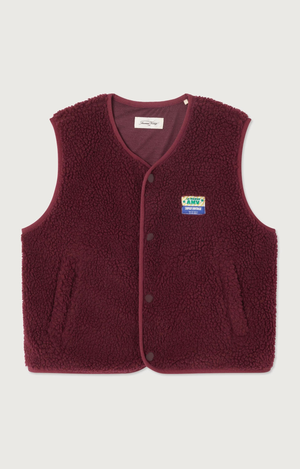 American Vintage Kids Bodywarmer Hoktown Bordeaux Chine
