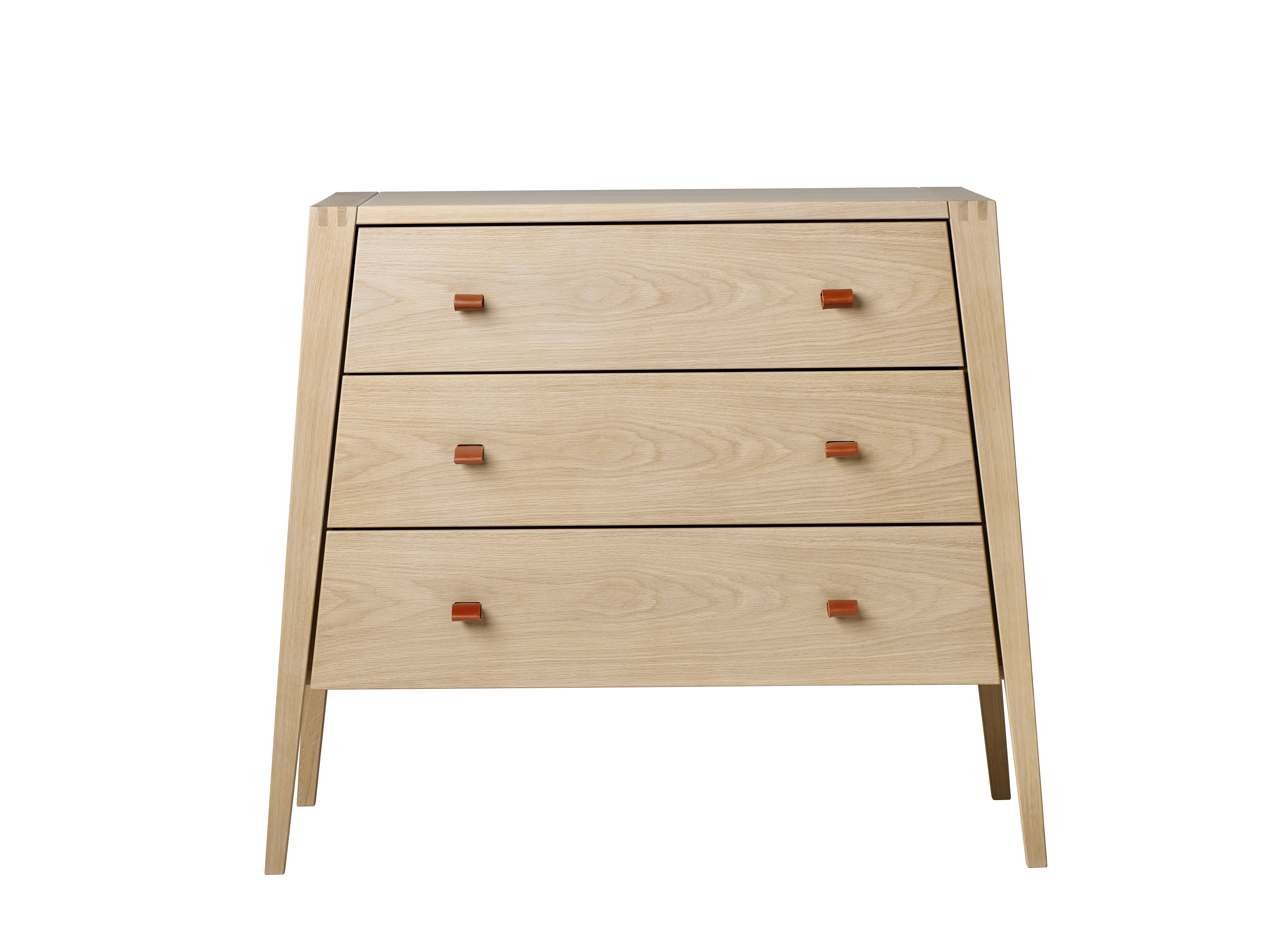 Leander Commode Linea 3 Lades Oak 100x50x85 cm