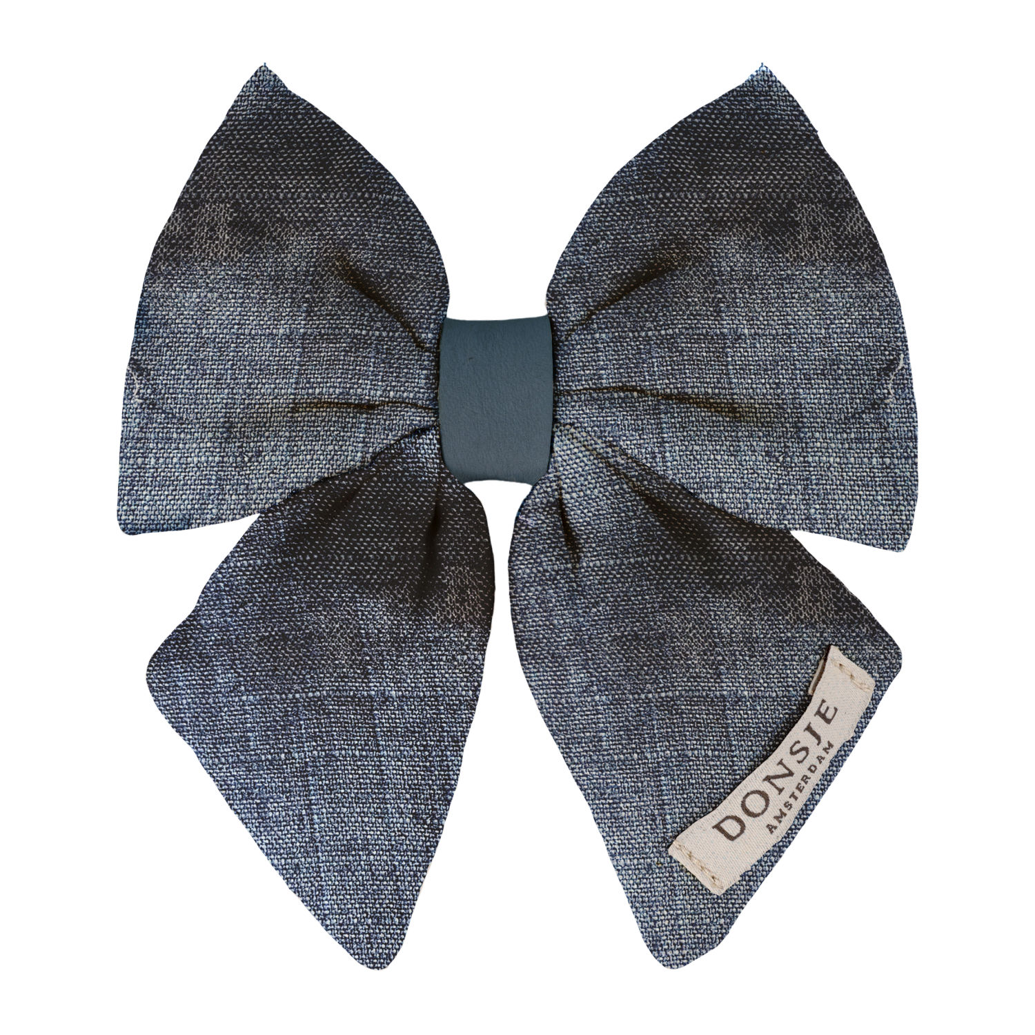 Donsje Haarspeld Strik Steel Blue Melange