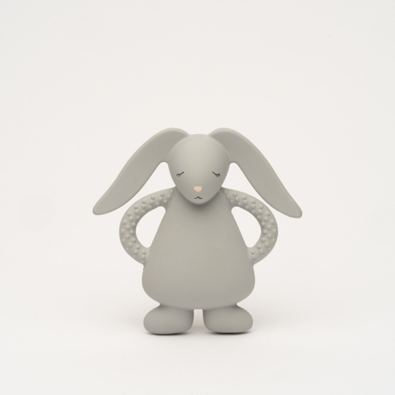 Moonie Bijtring Teether Bunny Silver 12 cm