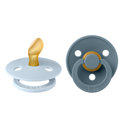 Bibs Fopspeen Latex Anatomisch Petrol-Blue 0-6 maand - 2 stuks