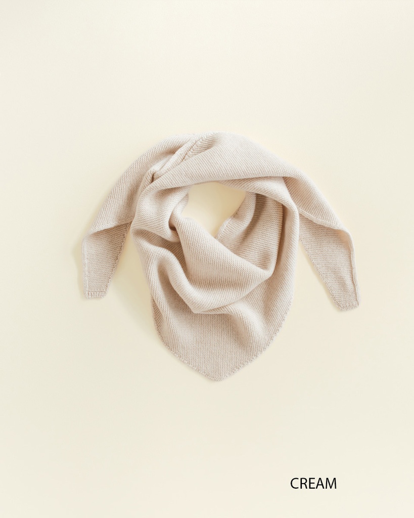 Hvid Sjaal Triangle Josephina Cream