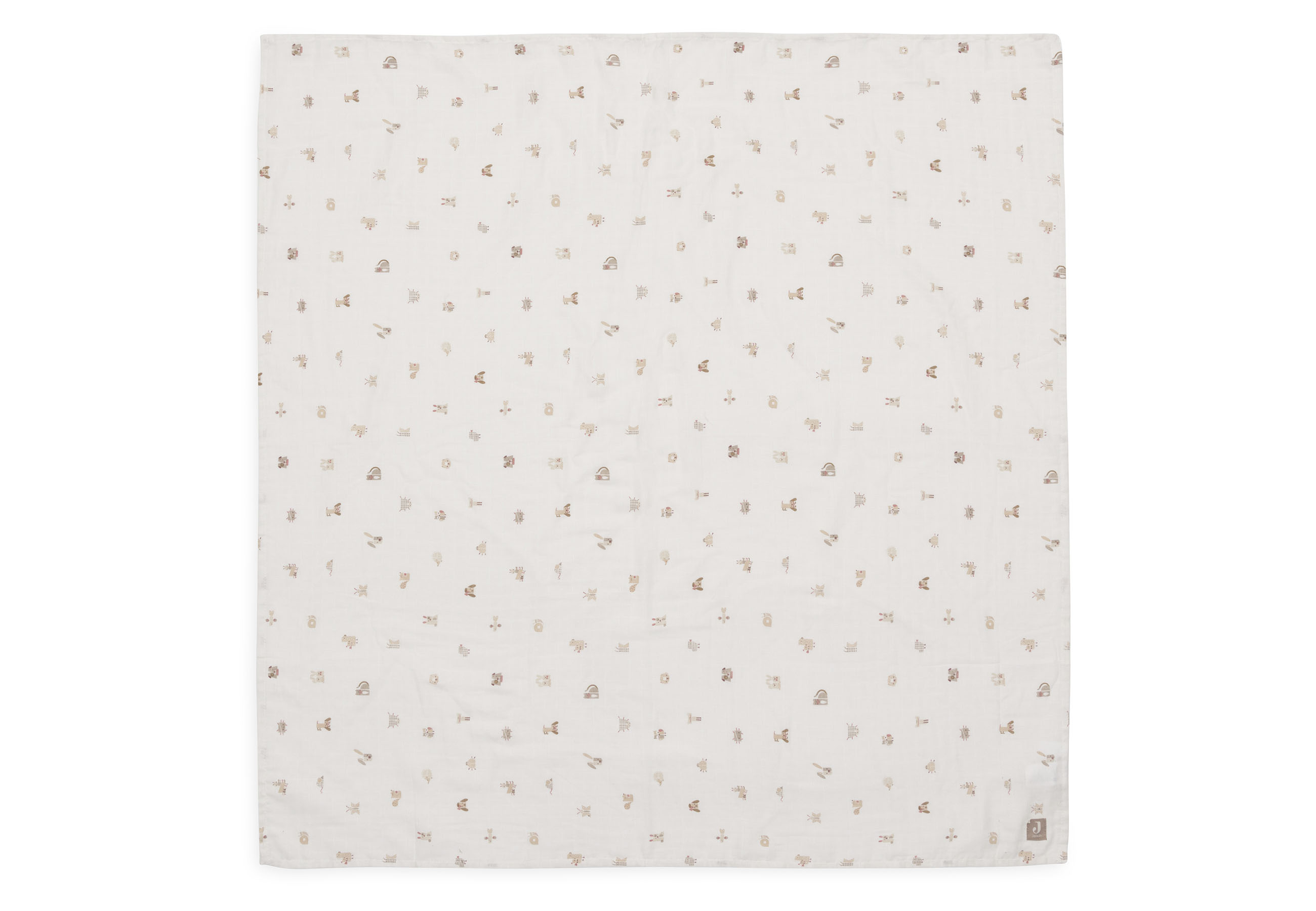 Jollein Tetradoek Large Animal Friends 115x115 cm - 2 Stuks