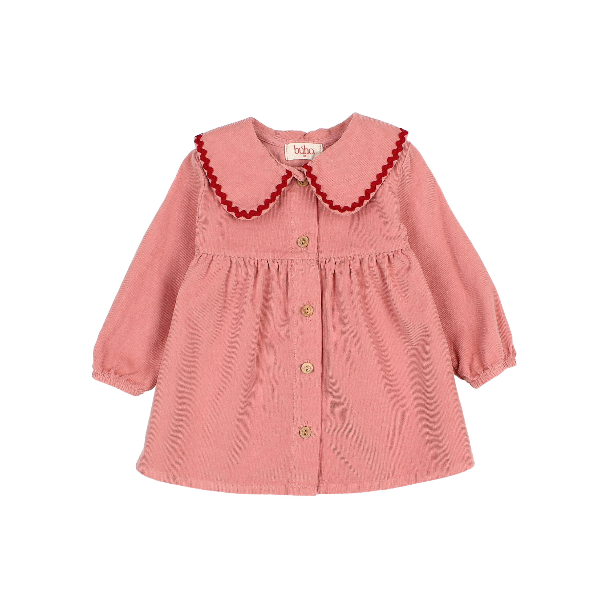 Buho Baby Kleed Soft Velours Peony