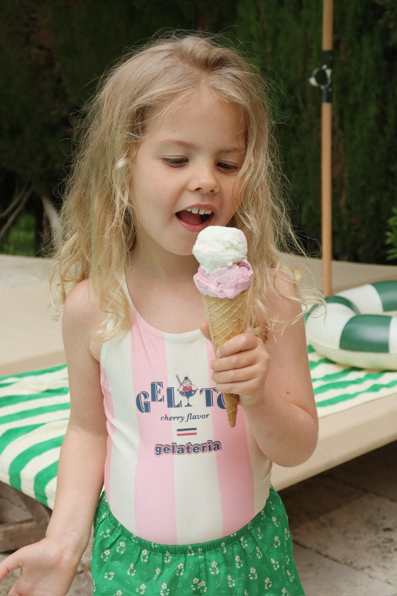 Konges Slojd Kids Badpak Pomia Candy Rose Gestreept