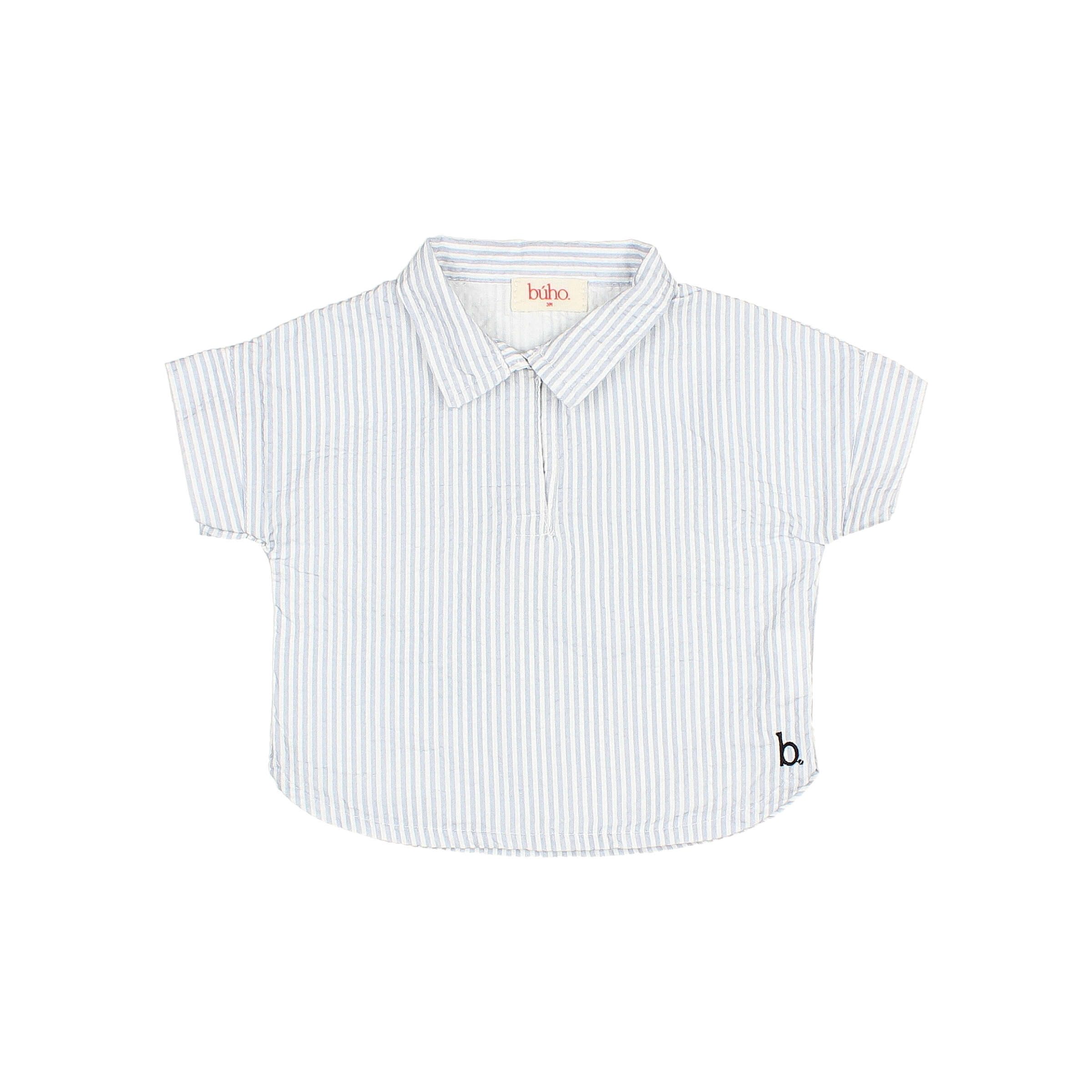 Buho Baby T-shirt Stripes Sky Blue - 9 maand