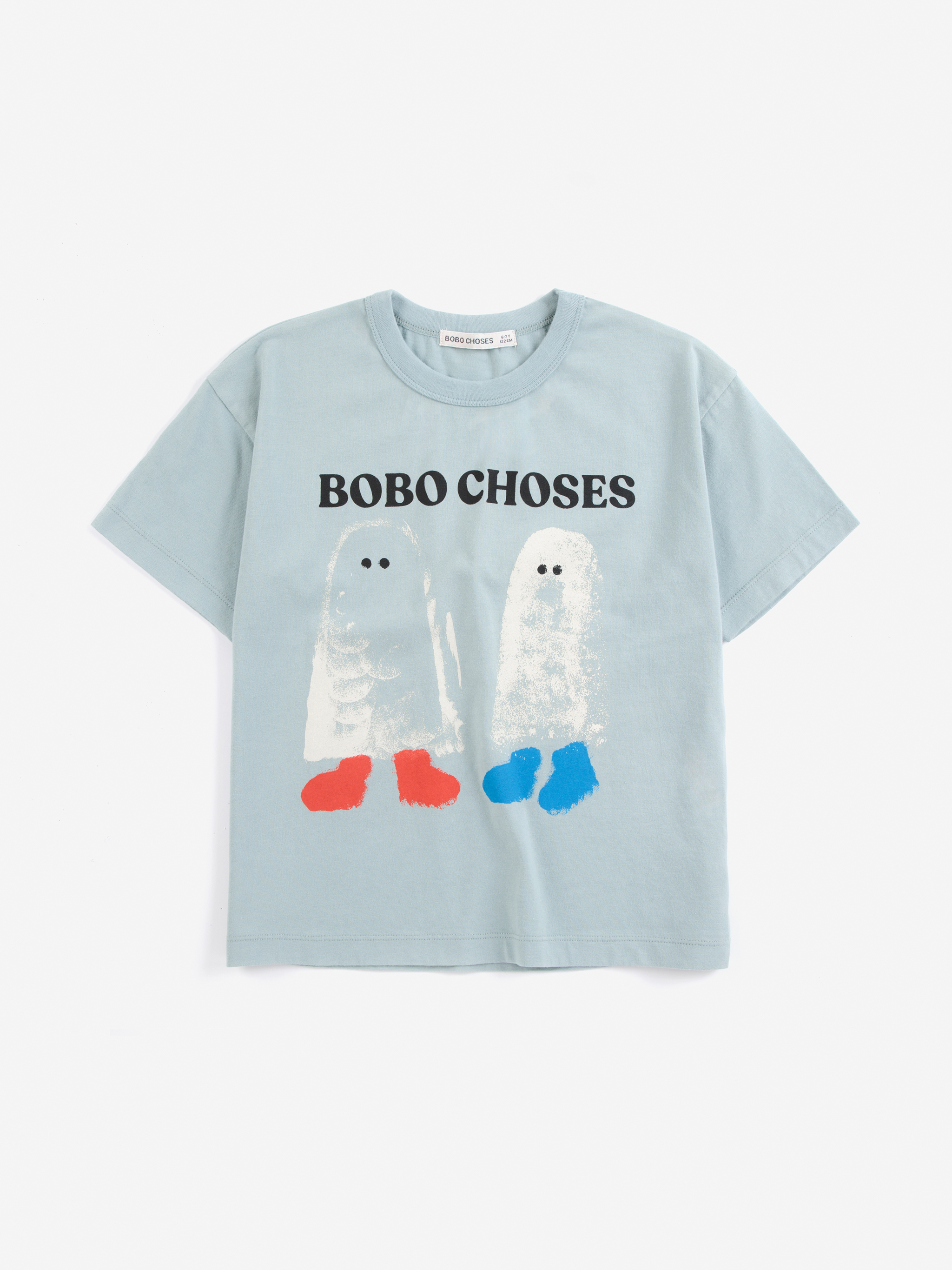 Bobo Choses Kids T-shirt Booty Ghosts Lichtblauw