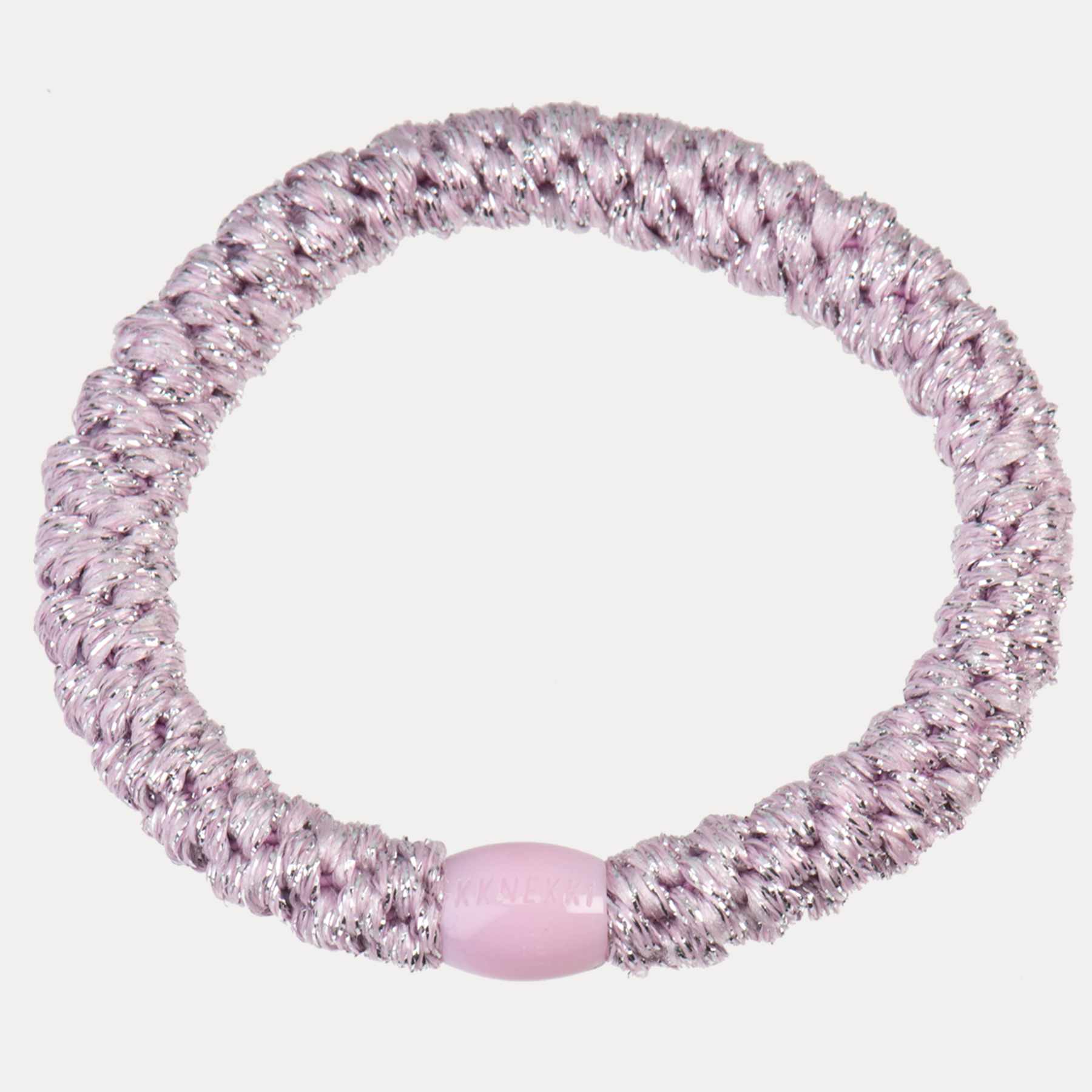 KKNEKKI Haarelastiek Licht Roze Glitter