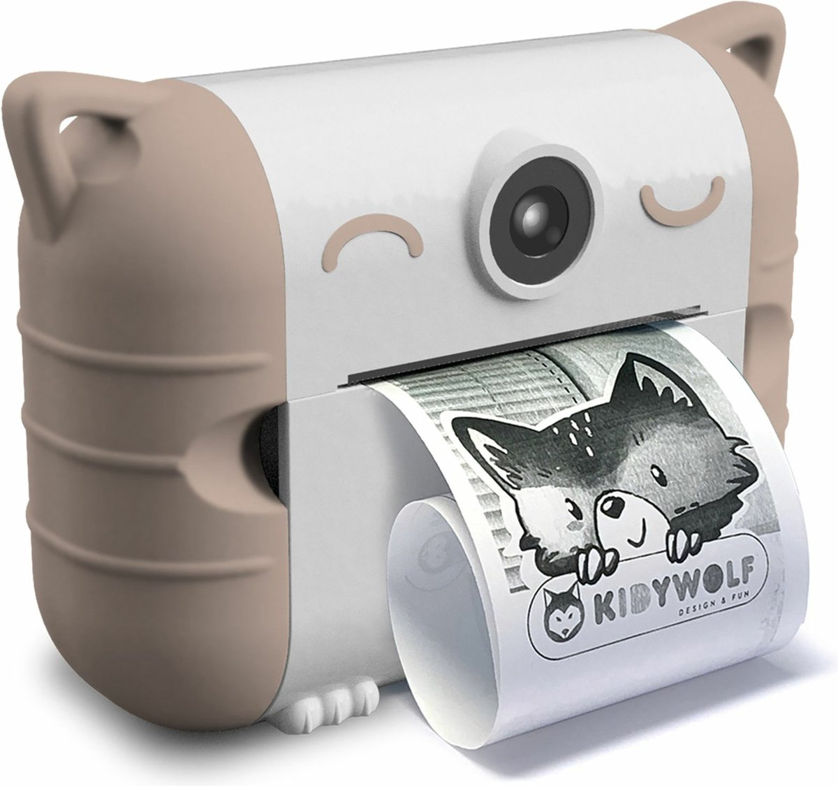 Kidywolf Camera Kidyprint met Print Functie Peach