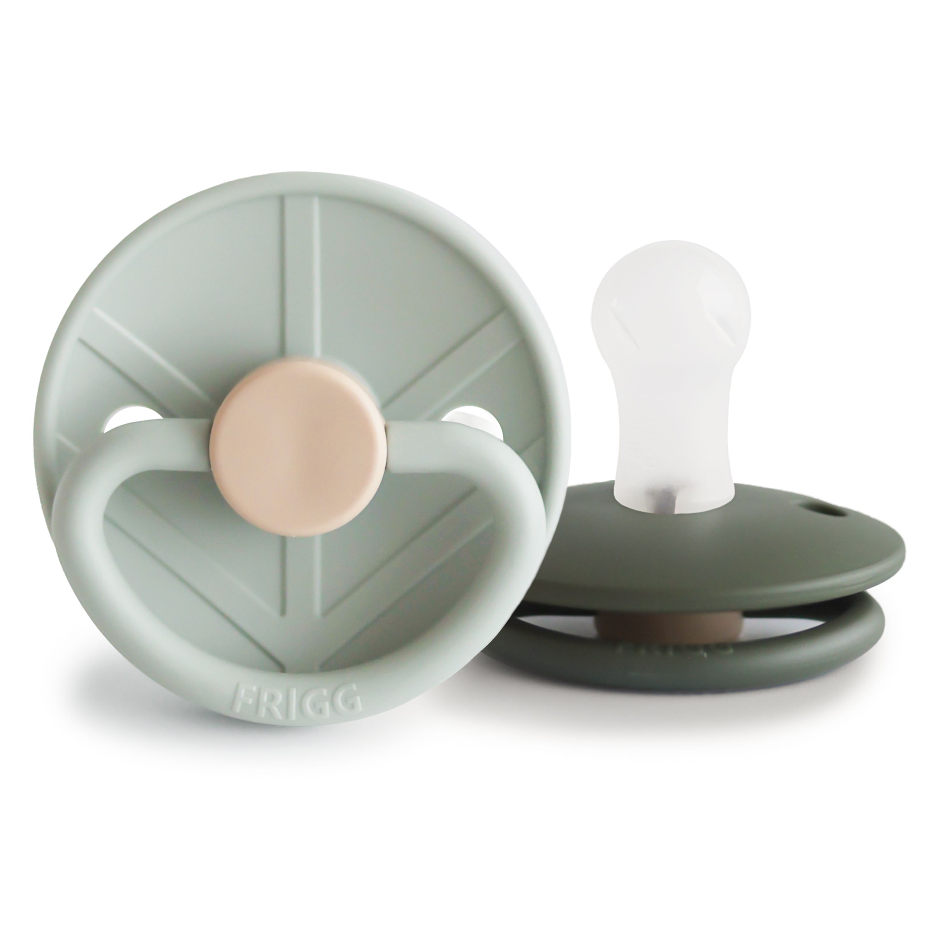 Frigg Fopspeen Little Viking Silicone Sage-Olive 0-6 maand - 2 stuks