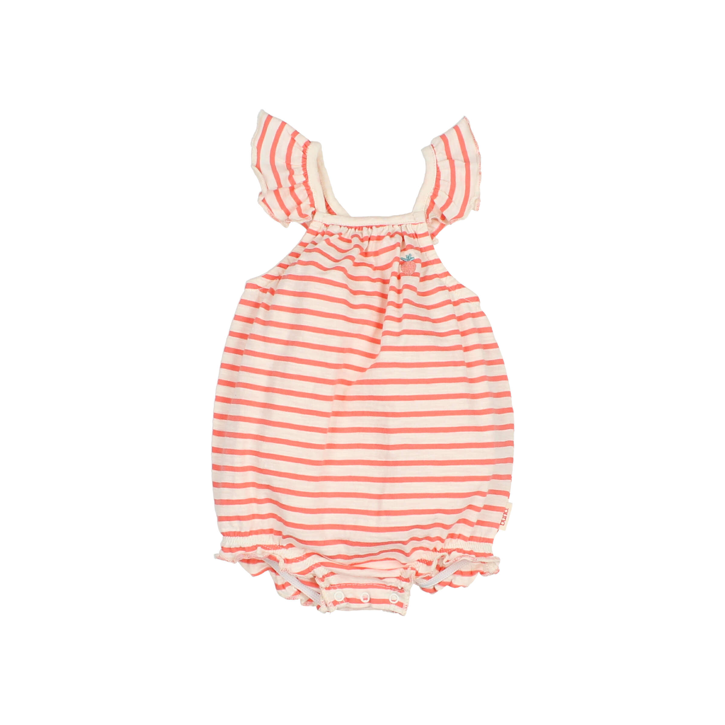 Buho Baby Romper Stripes Coral