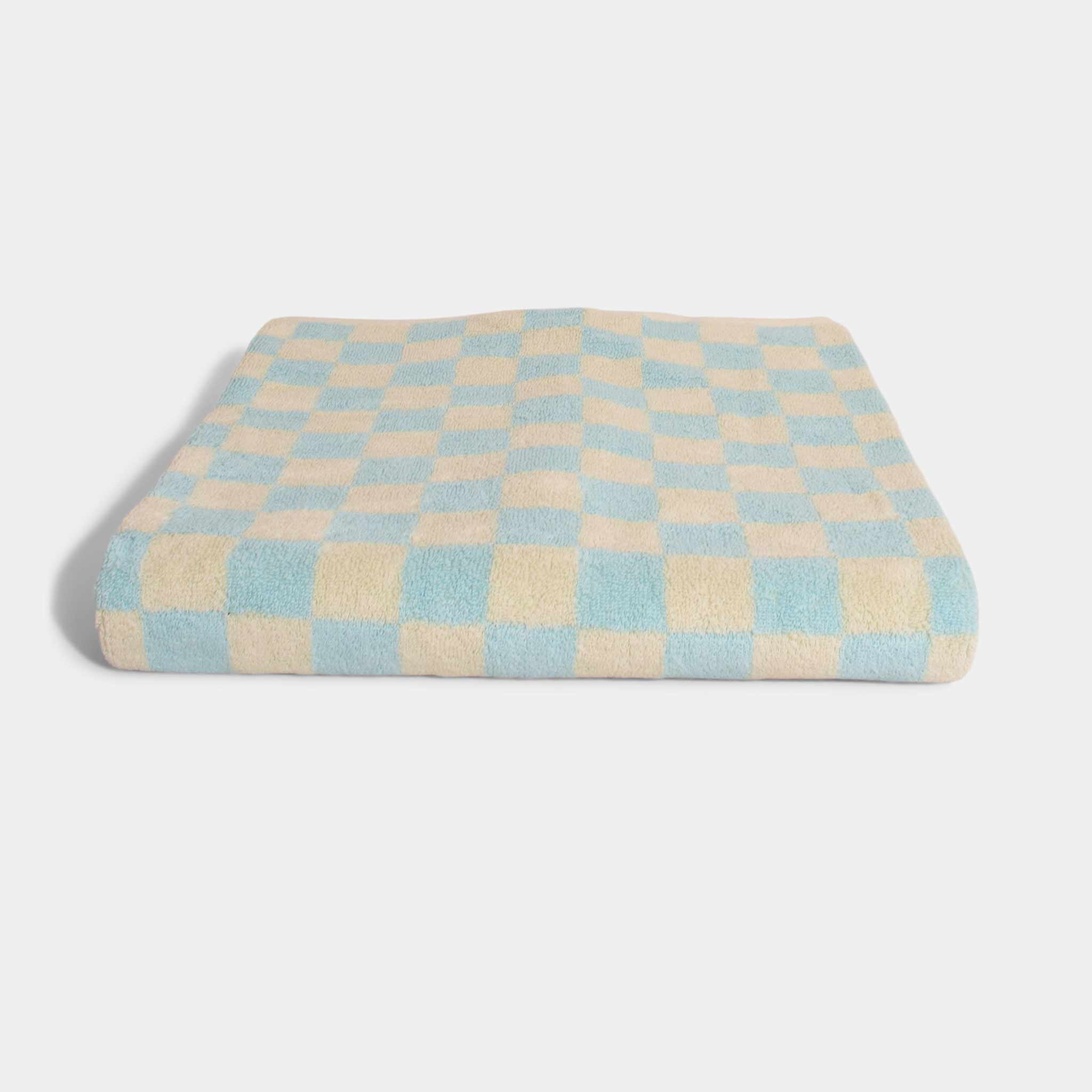 Homehagen / handdoek 70x140 / pale blue check