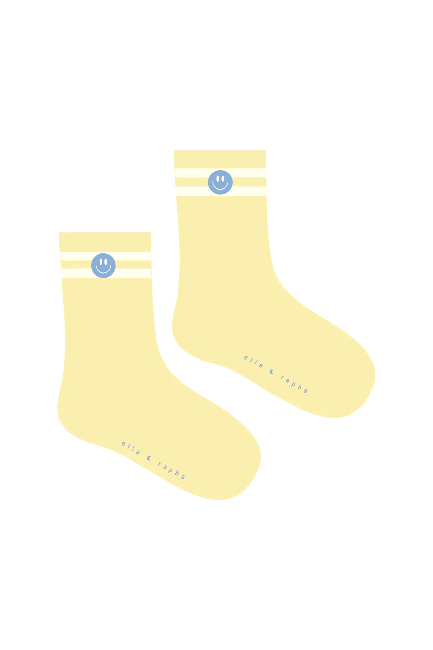 Elle and Rapha Kids Sokken Smiley Butter Yellow